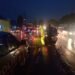 Polres Gresik || Hujan Lebat Jalan Gelap, Taruna Silver Tabrak Pembatas Jalan Di Jl Raya Manyar.